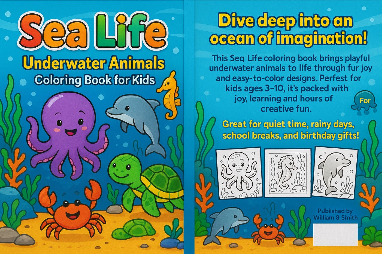 Sea Life Adventures: A Fun-Filled Coloring Book for Kids