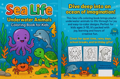 Sea Life Adventures: A Fun-Filled Coloring Book for Kids
